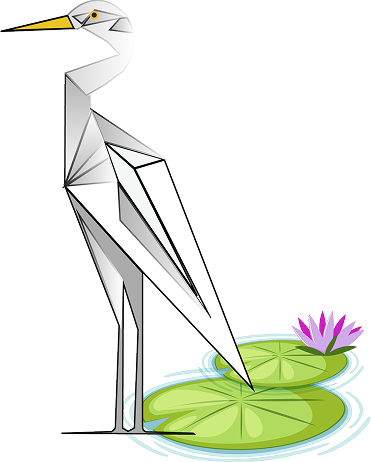 Garça em habitat natural